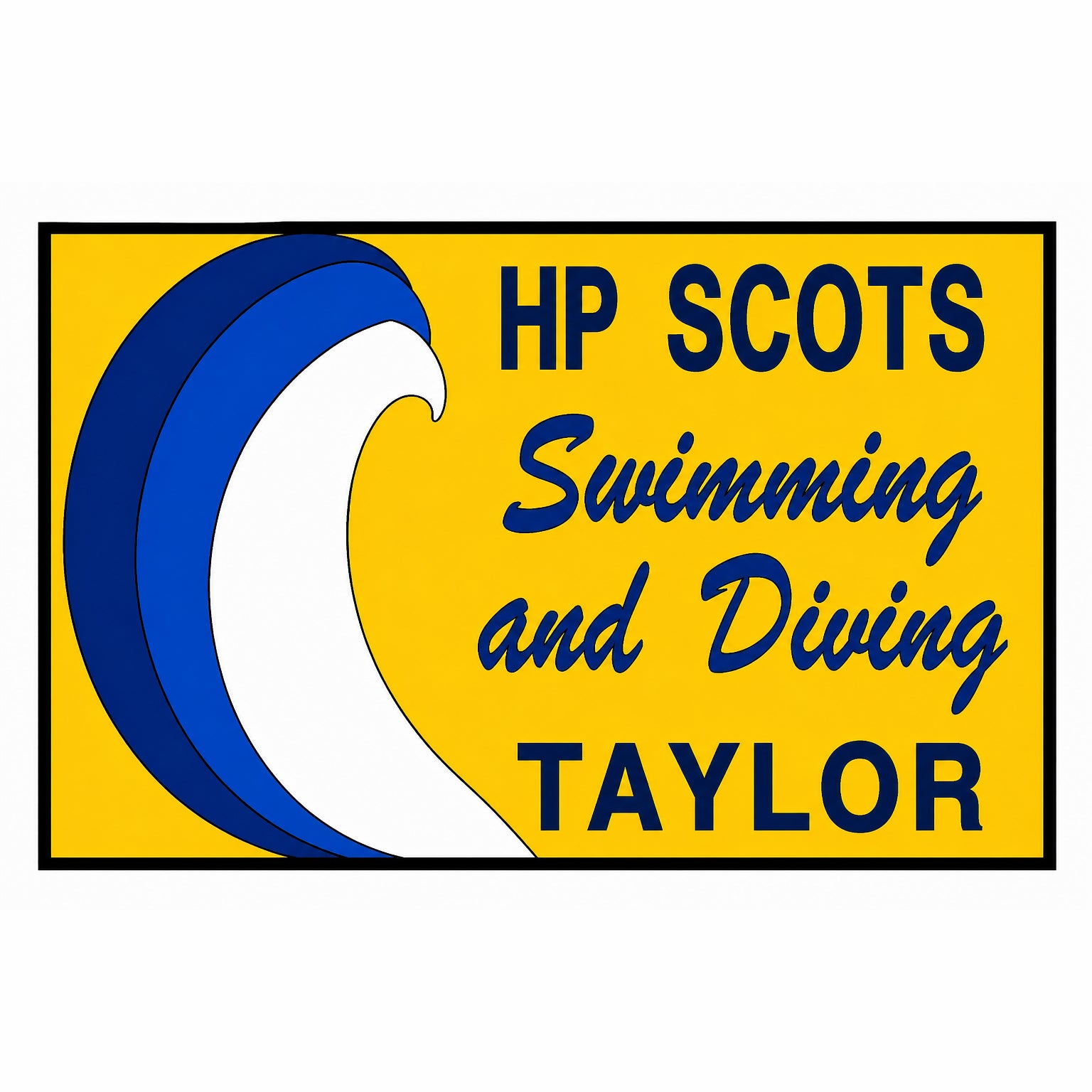 Swimming and Diving Yard Sign