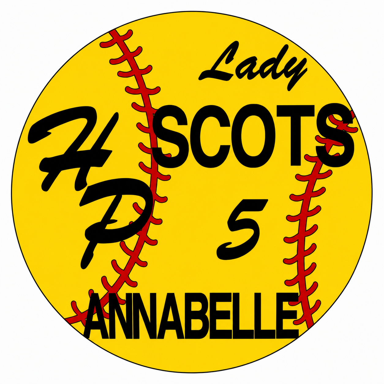 Softball Yard Sign