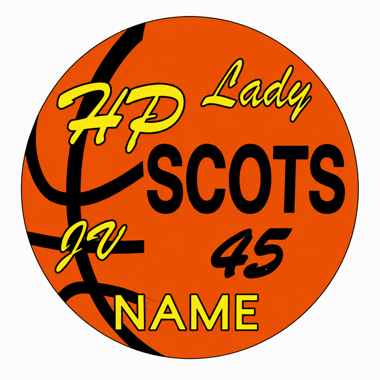 Girls Basketball Yard Sign