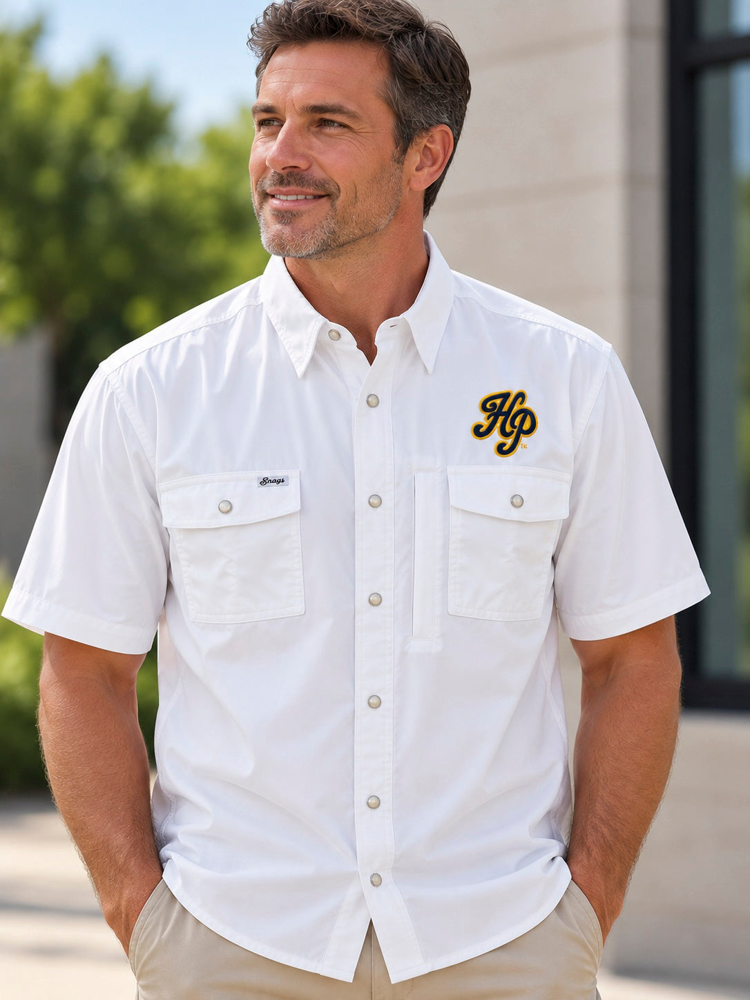 Shirt - Snaps White